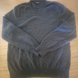 Naadam Sweater Women's Large Dark Gray 100% Cashmere Crew Neck Pullover